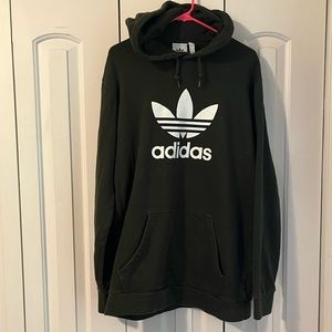 ADIDAS MOSS GREEN HOODED SWEATSHIRT